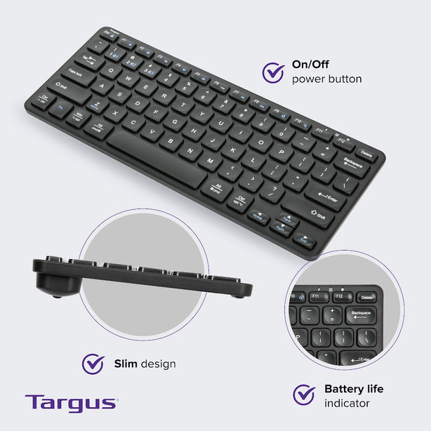 Targus KB862 Compact Multi-device Bluetooth Keyboard