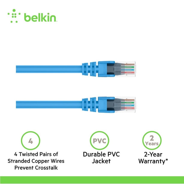 Belkin CAT6 Ethernet Patch Cable Snagless RJ45