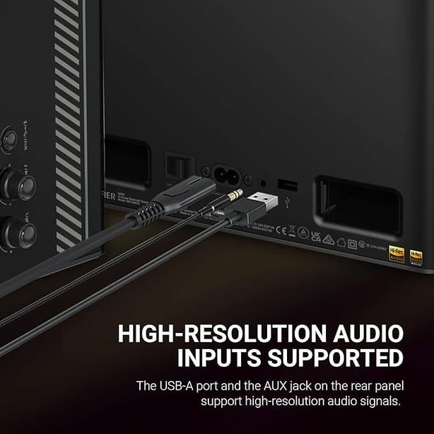 Edifier Qd35 Black Tabletop Bluetooth Rgb Speaker With 35W Gan Charging