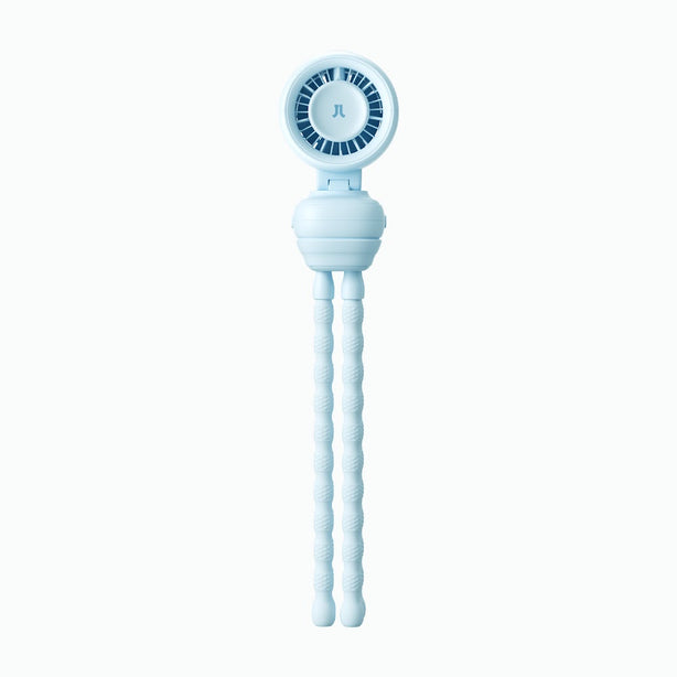JISULIFE Stroller Fan LIFE4 Octopus 5000mAh Bladeless Fan 5-Speed Digital Display Portable – Blue