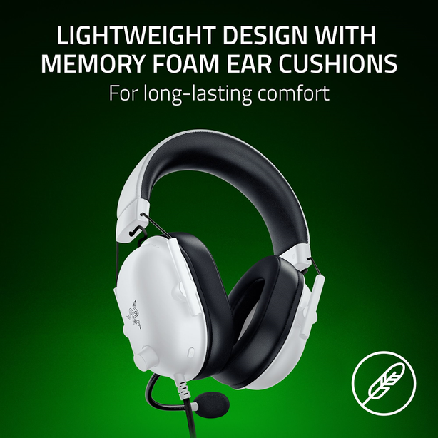 Razer BlackShark V2 X (Xbox Licensed) - Wired Console esports Headset - White - FRML Packaging