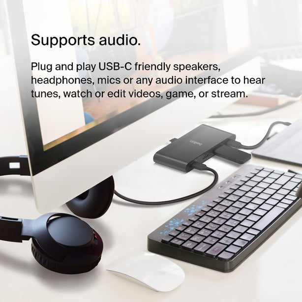 Belkin Usb-C 4-Port Hub W Power Pass-Thru 100W