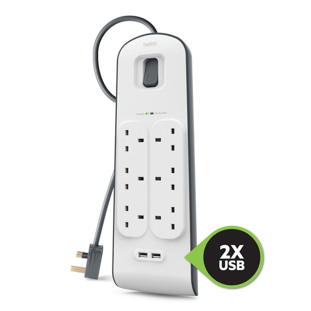 Belkin Outlet Surge Protection Strip With 2 USB Port