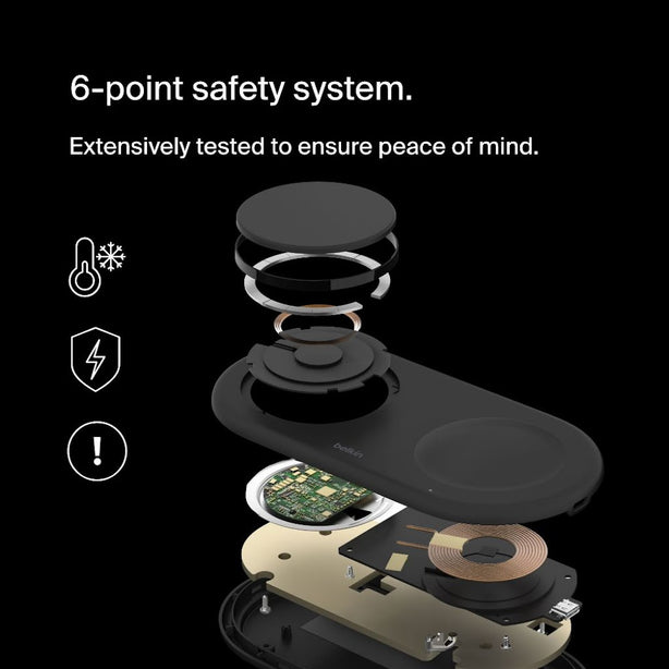 Belkin Qi2 2-in-1 Wireless Charging Pad – White