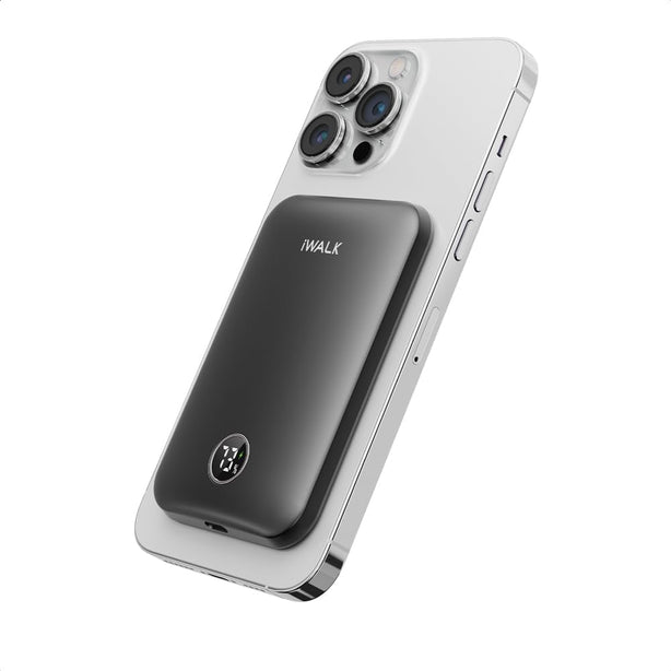iWALK PowerGrip 5000mAh Slim Magnetic Wireless Power Bank for iPhone – Compact Charger (MXB008) Black Buy 1 Get 1 Free