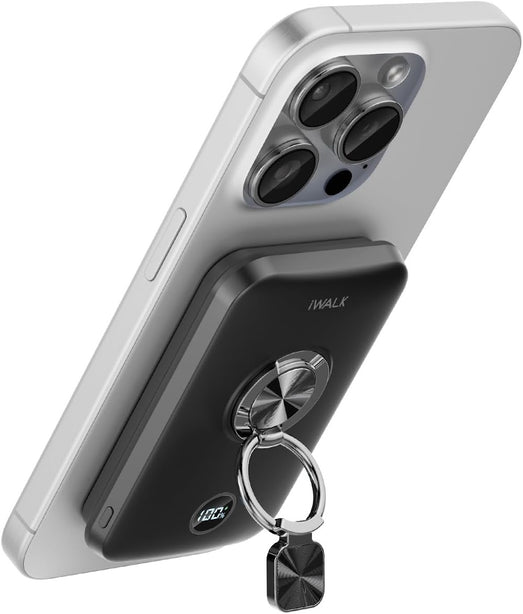 iWALK PowerGrip 10000mAh Magnetic Wireless Power Bank with Built-in Holder for iPhone (MXB009)Black