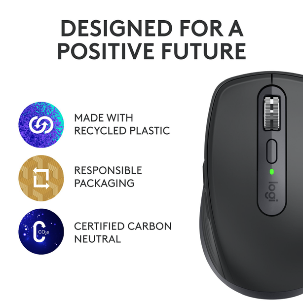 Logitech Mx Anywhere 3S Wireless Bluetooth Silent Mouse Graphite