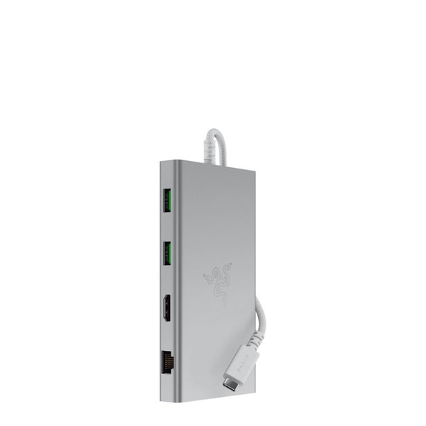 Razer Usb C Dock - 11-In-1 Multiport Adapter (Mercury Edition) - Frml Packaging