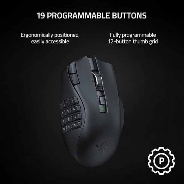 Razer Naga V2 Hyperspeed - Wireless Mmo Gaming Mouse - Ap Packaging