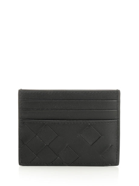 Bottega Veneta Woven Card Holder - Black