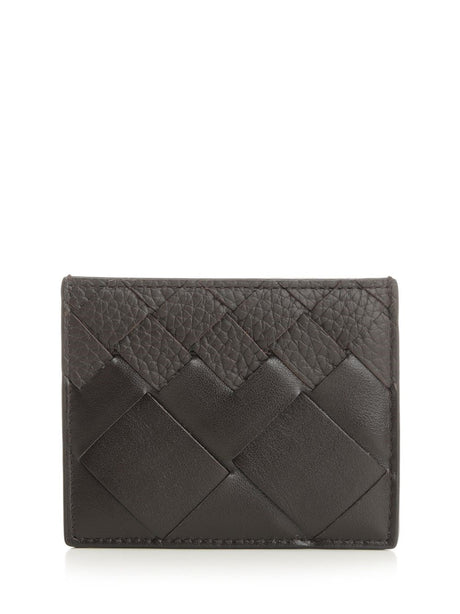 Bottega Veneta Woven Credit Card Holder - Brown