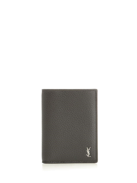 Saint Laurent Vertical Card Holder - Grey