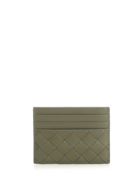Bottega Veneta Woven Credit Card Holder - Green