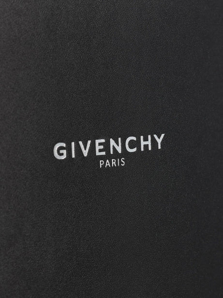 Givenchy Leather clutch bag with lettering logo on the front - Black