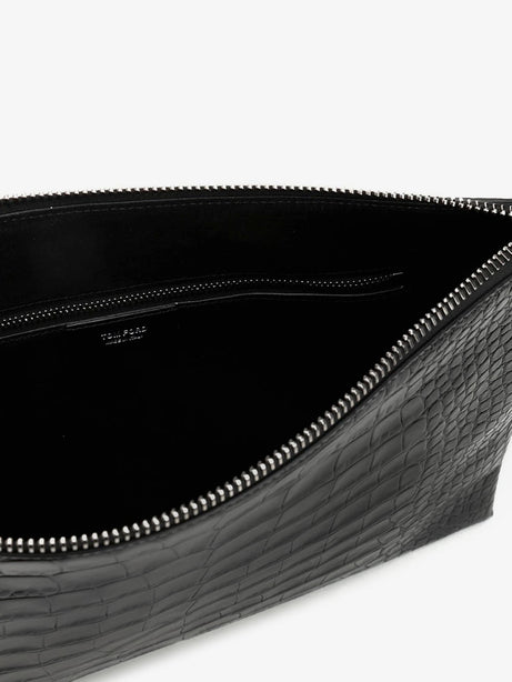 Tom Ford Leather clutch - Black