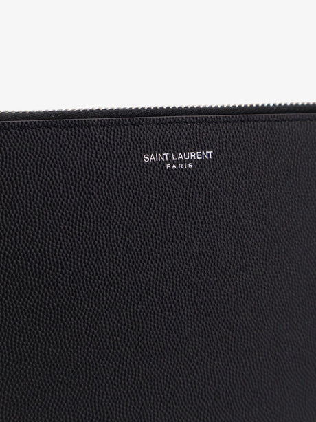Saint Laurent Leather clutch - Nero