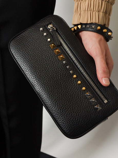 Valentino Garavani Valentino Garavani leather clutch - Nero