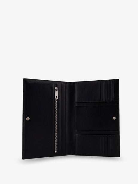 Bottega Veneta Leather clutch bag with Intrecciato motif - Black-Silver