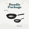 La Gourmet Nitrigan 28cm Wok with Black Handle + La Gourmet Nitrigan 20cm Frypan with Black Handle