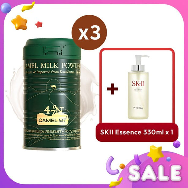 Camel Mt Camel Milk Powder X3 + Skii Facial Treatment Essence - 4pcs