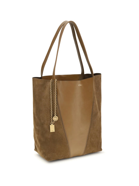Chloé Spin Shoulder Bag - Dark Khaki