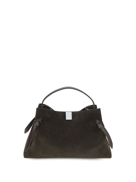 Yuzefi Gyoza suede Shoulder Bag - Ganache