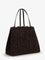 Alaia Mina 37 leather with Vienne motif shoulder bag - Brun Fume