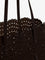Alaia Mina 37 leather with Vienne motif shoulder bag - Brun Fume