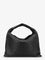 Bottega Veneta Hop Hobo Leather Shoulder Bag with Intreccio Pattern - Black