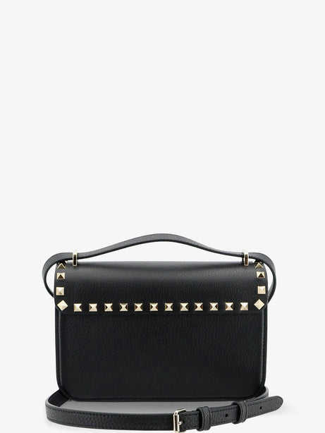 Valentino Garavani Rockstud leather crossbody bag with stud detail - Nero
