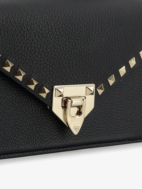 Valentino Garavani Rockstud leather crossbody bag with stud detail - Nero