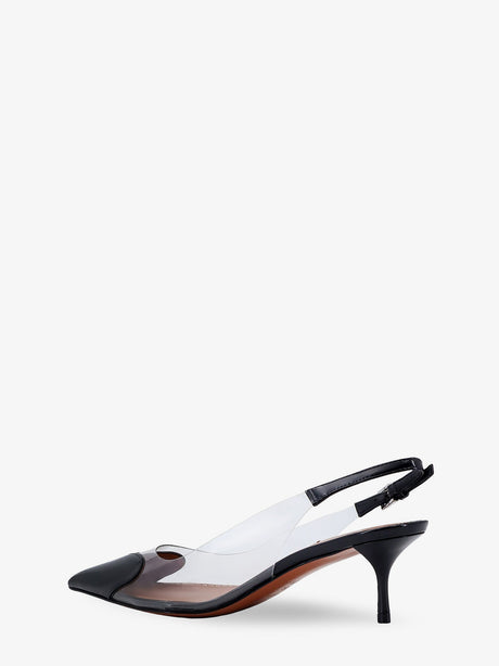 Alaia Le Coeur Slingback PVC and leather pumps - Noir