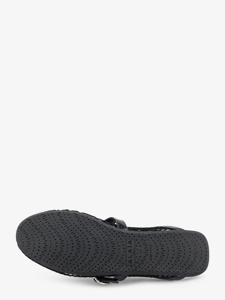 Alaia Flat mesh sandals - Noir