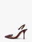 Alaia Slingbacks 90 leather and PVC pumps - Rouge Grenat
