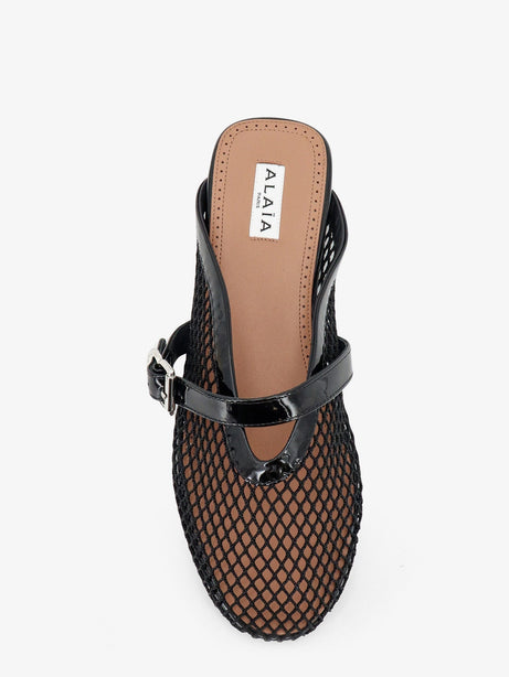 Alaia Flat mesh sandals - Noir