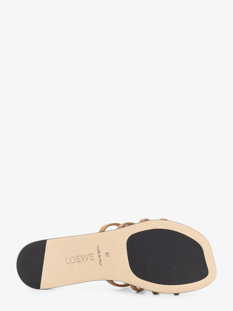 Loewe Paula's Ibiza Anagram Petal Leather Sandals - Camel