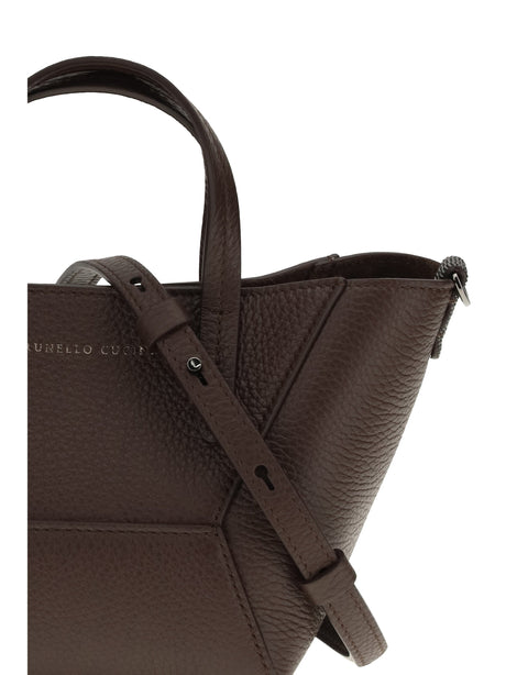 Brunello Cucinelli Leather Handbag - Burgundy