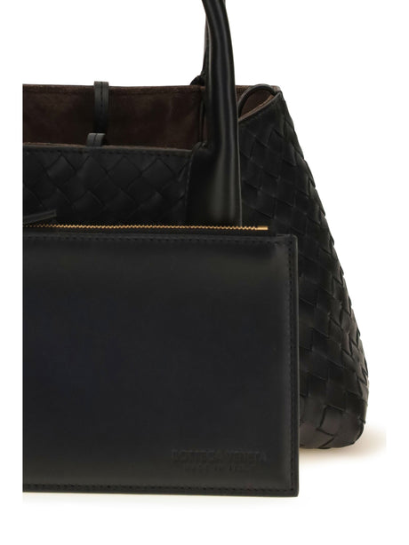 Bottega Veneta Pinacoteca small Handbag - Black/Fondant-M Br