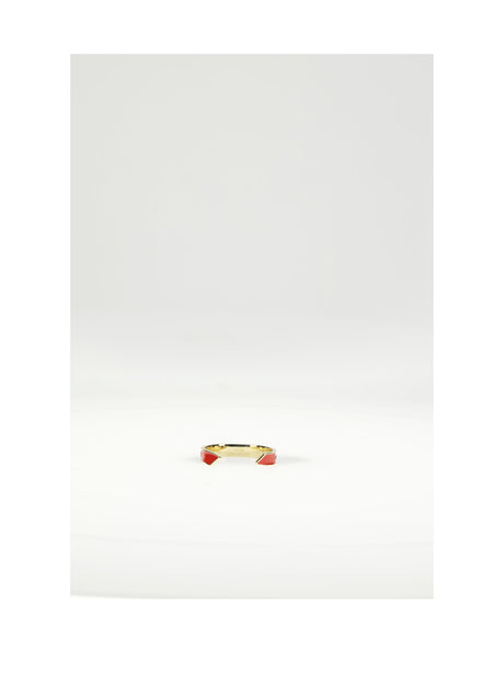 Celine SMALL CUFF - Red / Gold