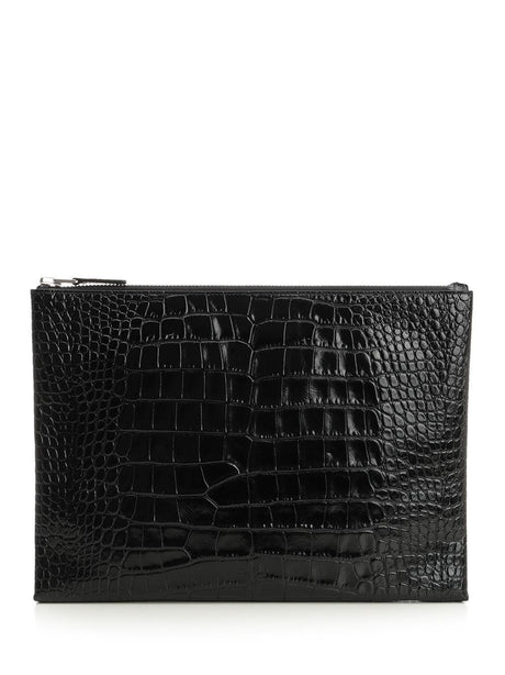 Tom Ford Slim Leather Pouch - Black