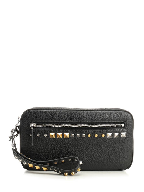 Valentino Garavani Valentino Garavani Leather Clutch - Black