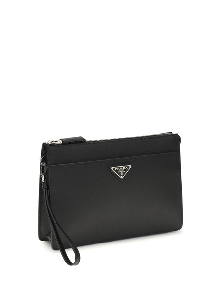 Prada Leather Pouch - Black