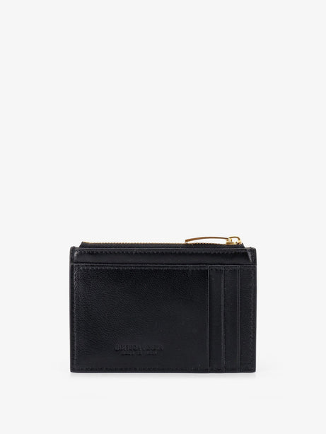 Bottega Veneta Leather card holder with Intrecciato motif - Black