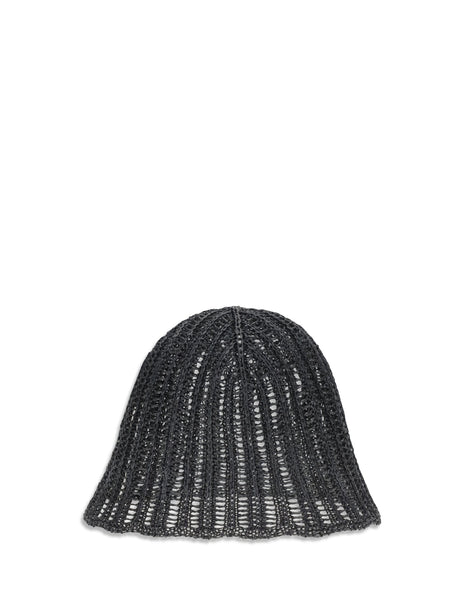 Brunello Cucinelli Techno raffia Hat - Black