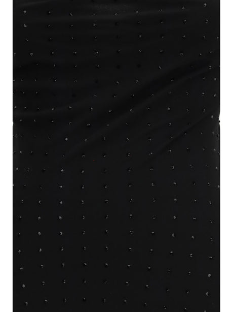 Pinko Long strass Slipdress - Black Limousine