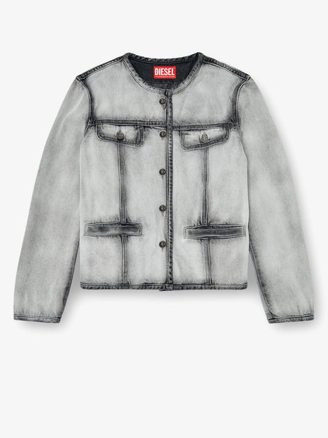 Diesel De-Grafy-Fsi cotton and lyocell jacket - Black Denim