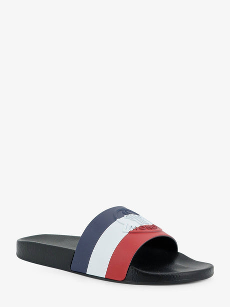 Moncler Basile rubber sandals with front logo patch - Multicolor