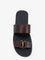 Saint Laurent Babylone leather sandals - Ultra Dark Brown
