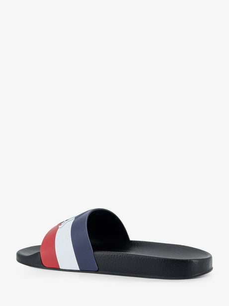 Moncler Basile rubber sandals with front logo patch - Multicolor