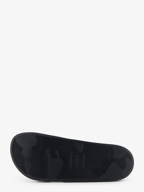 Moncler Basile rubber sandals with front logo patch - Multicolor